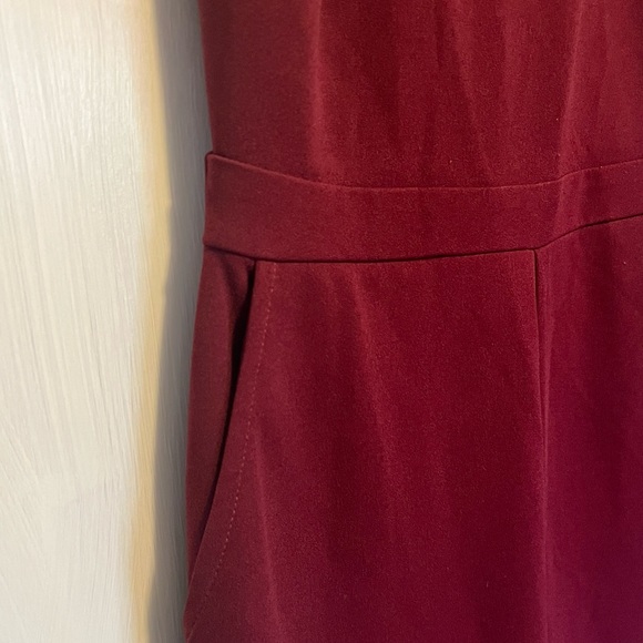 Lulus Maroon Backless Jumper Long Wide Leg Spaghetti Strap Sz M - Picture 5 of 15